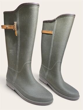 Ulan Rainy Steps Boots in Olive Equestrian Style Sz 10